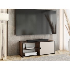 Atvērts TV galdiņš LUNO 2, Zelts craft/Kašmirs/Melns